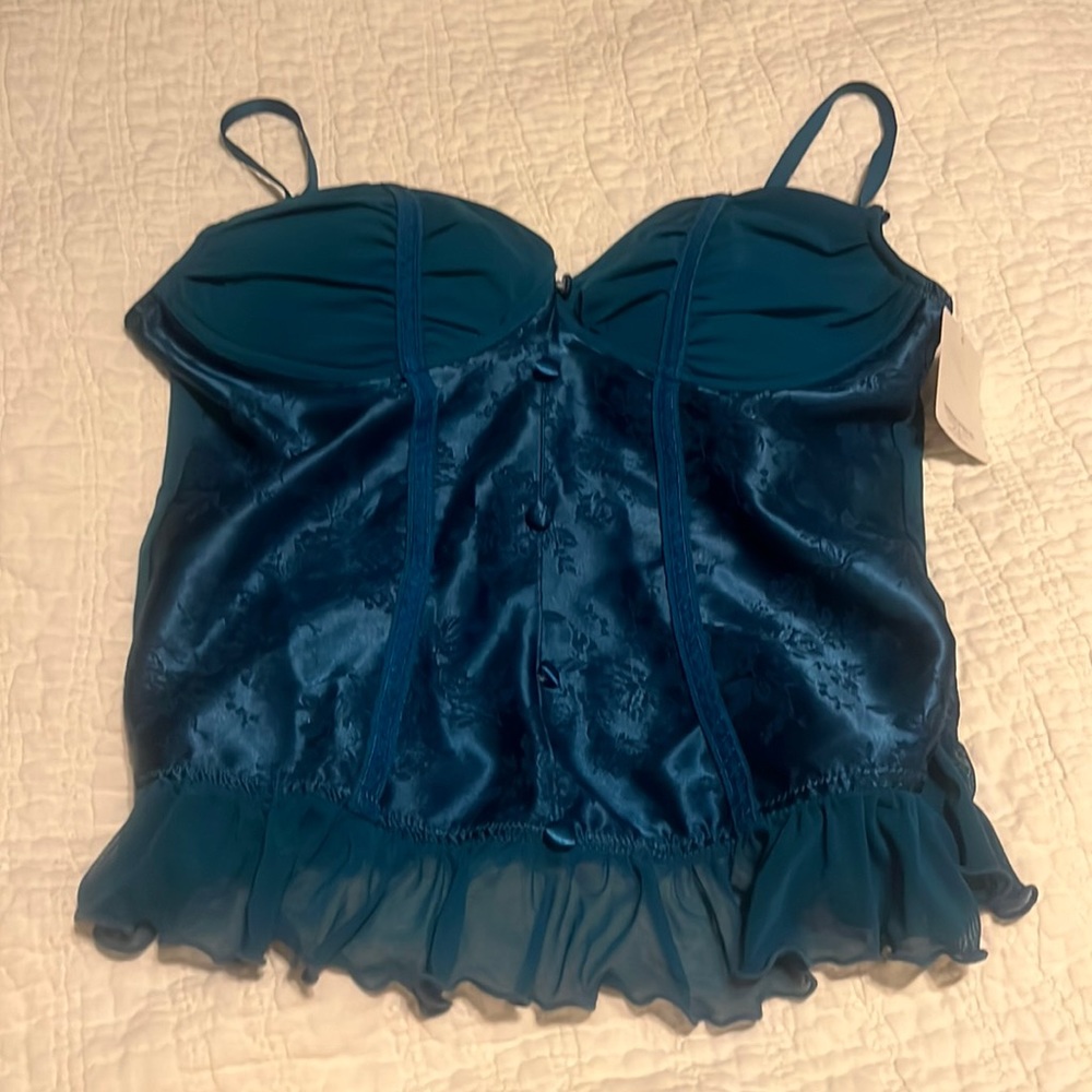 Corest turquoise sz L, new w/tag, Halloween ready